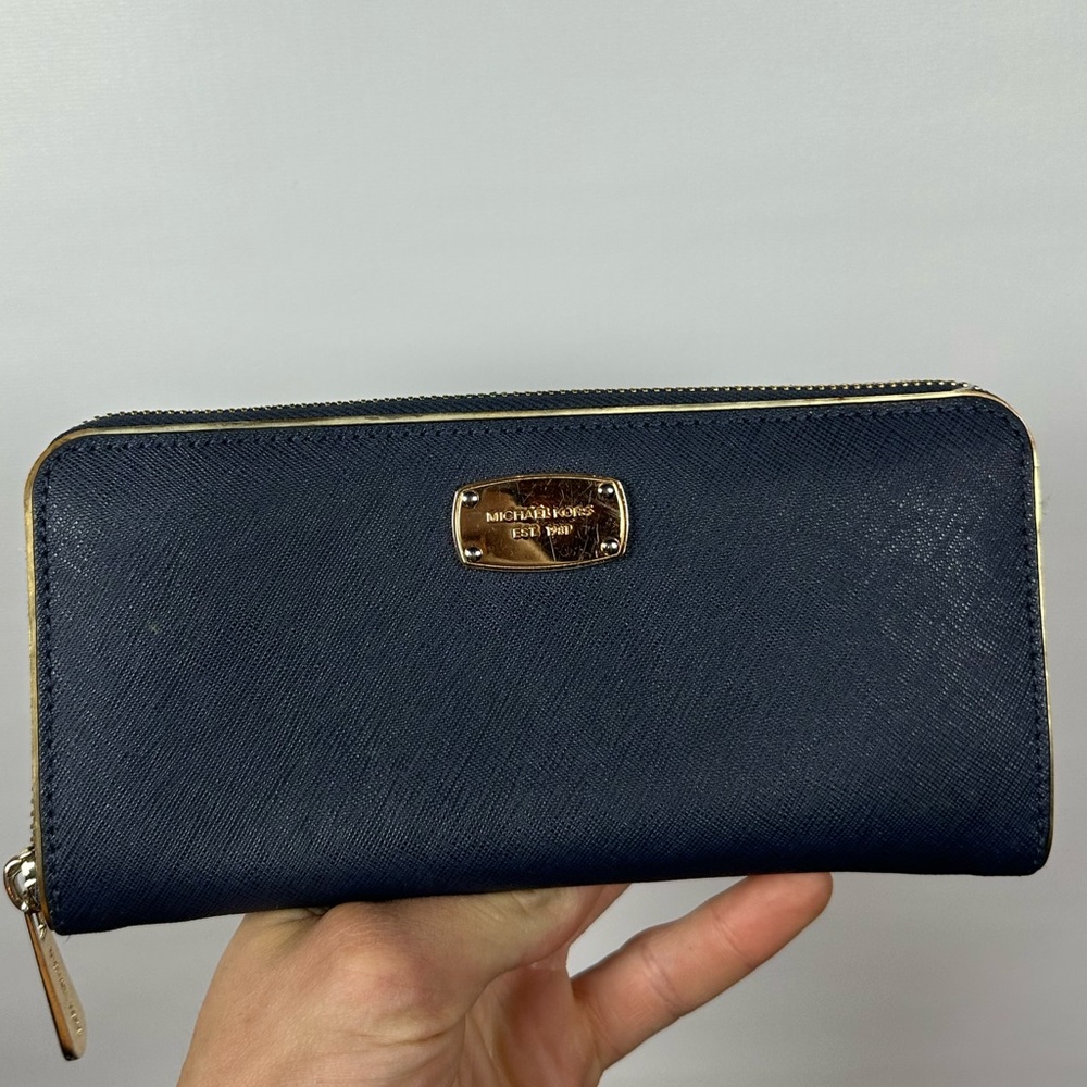 Michael Kors waxed canvas wallet